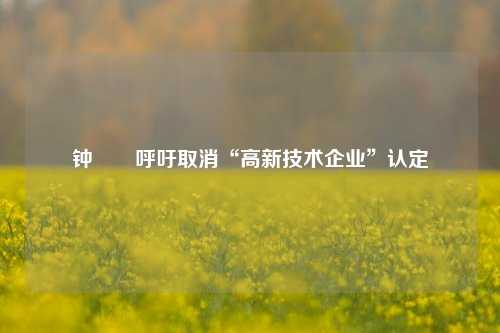 钟睒睒呼吁取消“高新技术企业”认定-第1张图片-比分网