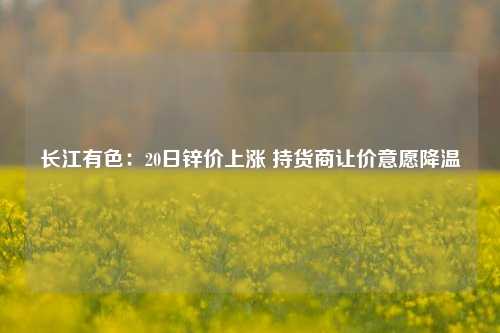 长江有色：20日锌价上涨 持货商让价意愿降温-第1张图片-比分网