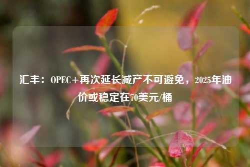 汇丰：OPEC+再次延长减产不可避免，2025年油价或稳定在70美元/桶-第1张图片-比分网