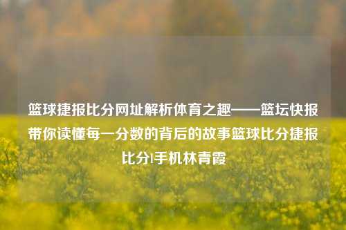 篮球捷报比分网址解析体育之趣——篮坛快报带你读懂每一分数的背后的故事篮球比分捷报比分l手机林青霞-第1张图片-比分网