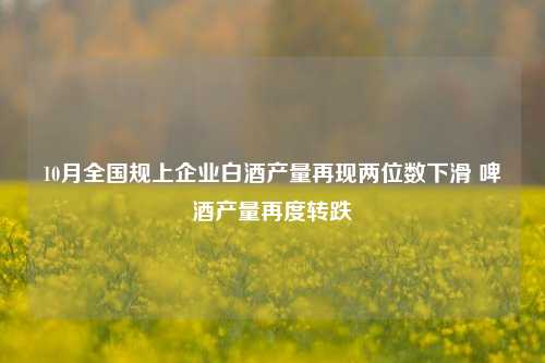 10月全国规上企业白酒产量再现两位数下滑 啤酒产量再度转跌-第1张图片-比分网