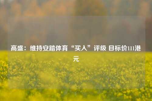 高盛：维持安踏体育“买入”评级 目标价111港元-第1张图片-比分网