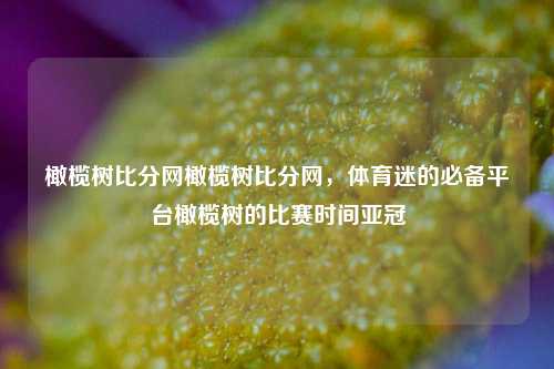 橄榄树比分网橄榄树比分网，体育迷的必备平台橄榄树的比赛时间亚冠-第1张图片-比分网