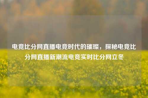 电竞比分网直播电竞时代的璀璨，探秘电竞比分网直播新潮流电竞实时比分网立冬-第1张图片-比分网