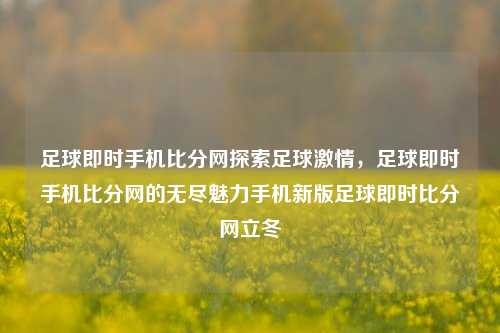 足球即时手机比分网探索足球激情，足球即时手机比分网的无尽魅力手机新版足球即时比分网立冬-第1张图片-比分网