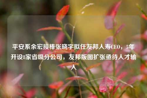 平安系余宏接棒张晓宇拟任友邦人寿CEO，5年开设8家省级分公司，友邦版图扩张亟待人才输入-第1张图片-比分网