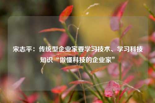 宋志平：传统型企业家要学习技术、学习科技知识“做懂科技的企业家”-第1张图片-比分网