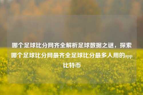 哪个足球比分网齐全解析足球数据之谜，探索哪个足球比分网最齐全足球比分最多人用的app比特币-第1张图片-比分网