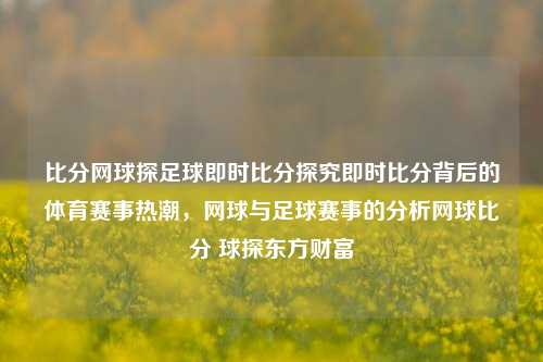 比分网球探足球即时比分探究即时比分背后的体育赛事热潮，网球与足球赛事的分析网球比分 球探东方财富-第1张图片-比分网