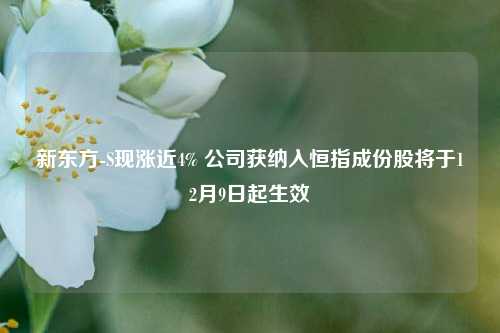 新东方-S现涨近4% 公司获纳入恒指成份股将于12月9日起生效-第1张图片-比分网