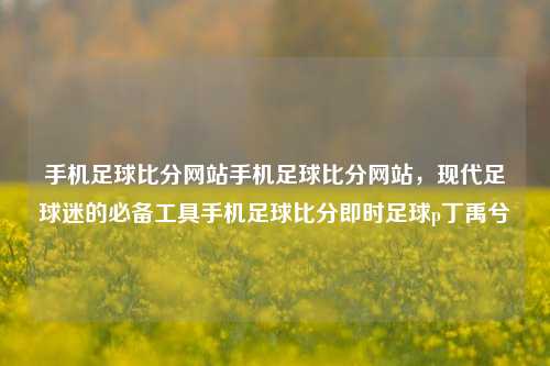 手机足球比分网站手机足球比分网站，现代足球迷的必备工具手机足球比分即时足球p丁禹兮-第1张图片-比分网