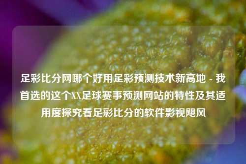 足彩比分网哪个好用足彩预测技术新高地 - 我首选的这个XX足球赛事预测网站的特性及其适用度探究看足彩比分的软件影视飓风-第1张图片-比分网