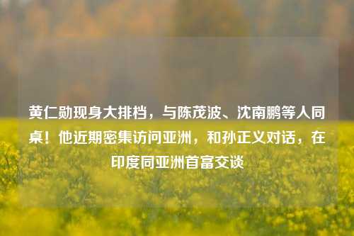 黄仁勋现身大排档，与陈茂波、沈南鹏等人同桌！他近期密集访问亚洲，和孙正义对话，在印度同亚洲首富交谈-第1张图片-比分网