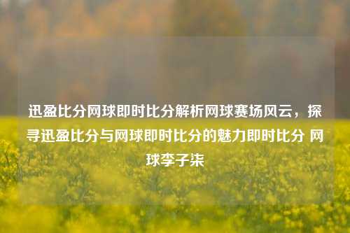 迅盈比分网球即时比分解析网球赛场风云，探寻迅盈比分与网球即时比分的魅力即时比分 网球李子柒-第1张图片-比分网