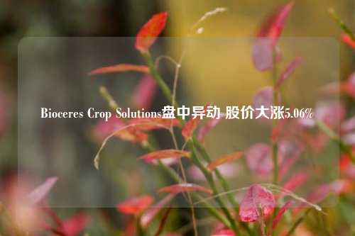 Bioceres Crop Solutions盘中异动 股价大涨5.06%-第1张图片-比分网