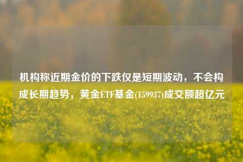 机构称近期金价的下跌仅是短期波动，不会构成长期趋势，黄金ETF基金(159937)成交额超亿元-第1张图片-比分网