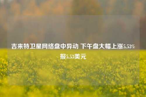 吉来特卫星网络盘中异动 下午盘大幅上涨5.53%报5.53美元-第1张图片-比分网