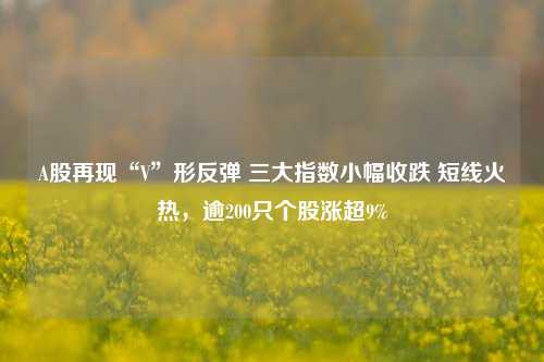 A股再现“V”形反弹 三大指数小幅收跌 短线火热，逾200只个股涨超9%-第1张图片-比分网