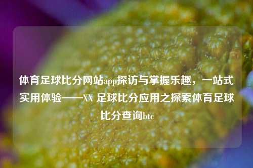 体育足球比分网站app探访与掌握乐趣，一站式实用体验——XX 足球比分应用之探索体育足球比分查询btc-第1张图片-比分网