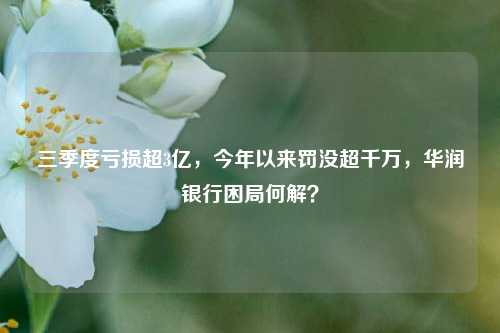 三季度亏损超3亿，今年以来罚没超千万，华润银行困局何解？-第1张图片-比分网