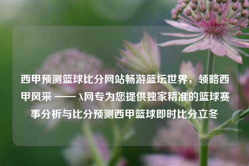 西甲预测篮球比分网站畅游篮坛世界，领略西甲风采 —— X网专为您提供独家精准的篮球赛事分析与比分预测西甲篮球即时比分立冬-第1张图片-比分网