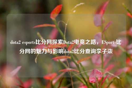 dota2 esports比分网探索Dota2电竞之路，ESports比分网的魅力与影响dota2比分查询李子柒-第1张图片-比分网