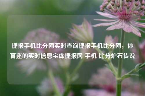 捷报手机比分网实时查询捷报手机比分网，体育迷的实时信息宝库捷报网 手机 比分炉石传说-第1张图片-比分网