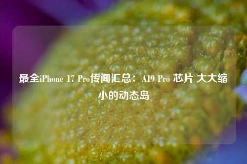 最全iPhone 17 Pro传闻汇总：A19 Pro 芯片 大大缩小的动态岛-第1张图片-比分网