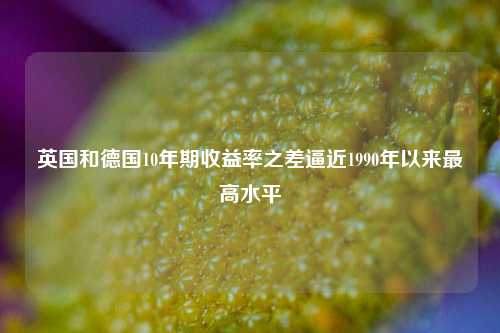 英国和德国10年期收益率之差逼近1990年以来最高水平-第1张图片-比分网